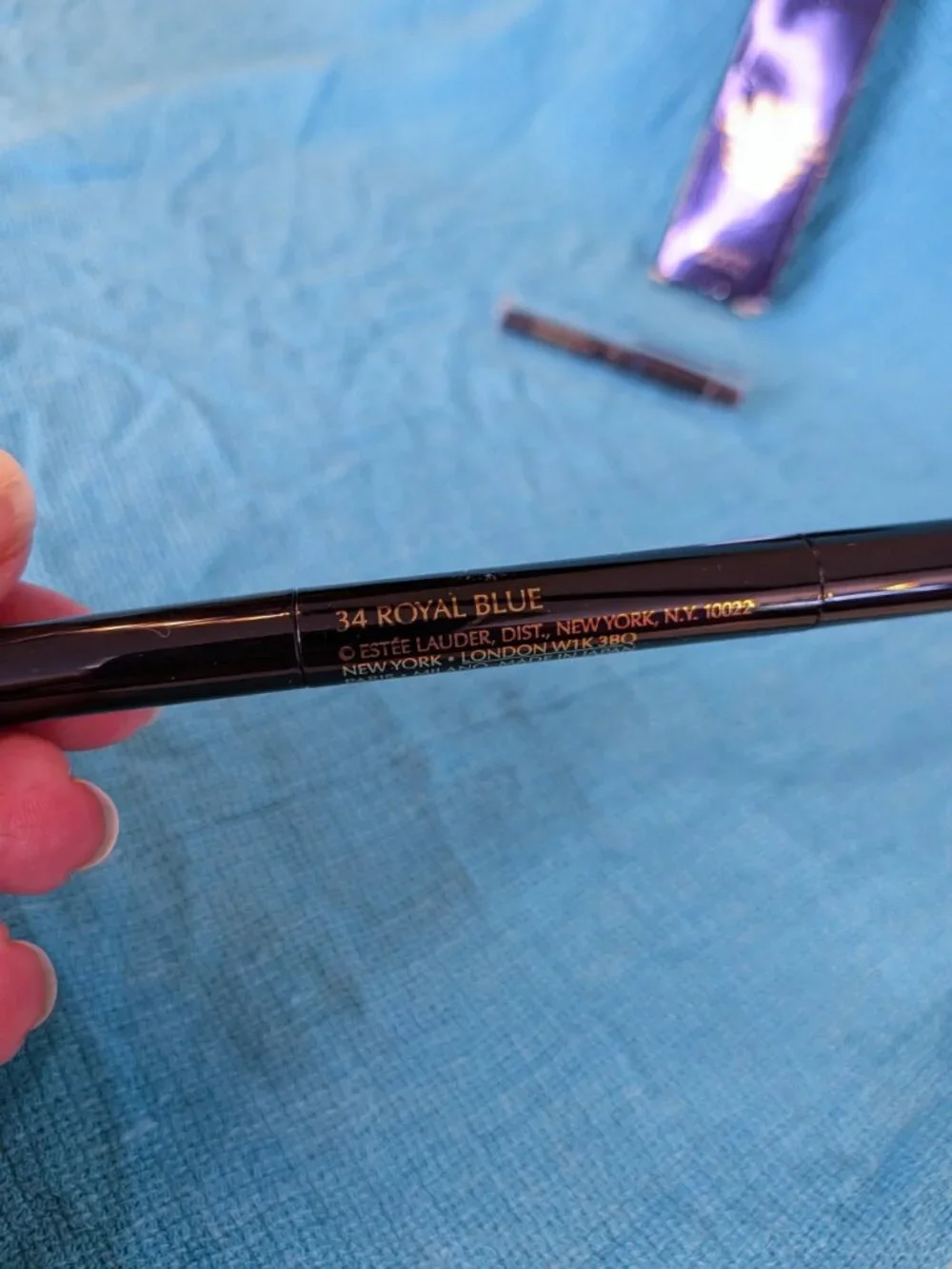Estee Lauder Automatic Eye Pencil Duo with Brush and 1 Refill Royal Blue #34